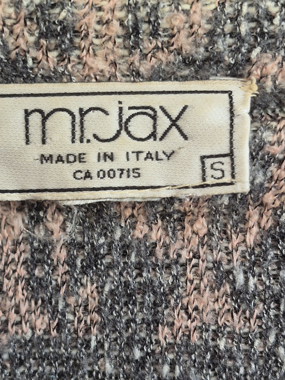 Vintage Mr.Jax Gray Sweater with  Architectural Motif Like New - Picture 5 of 6